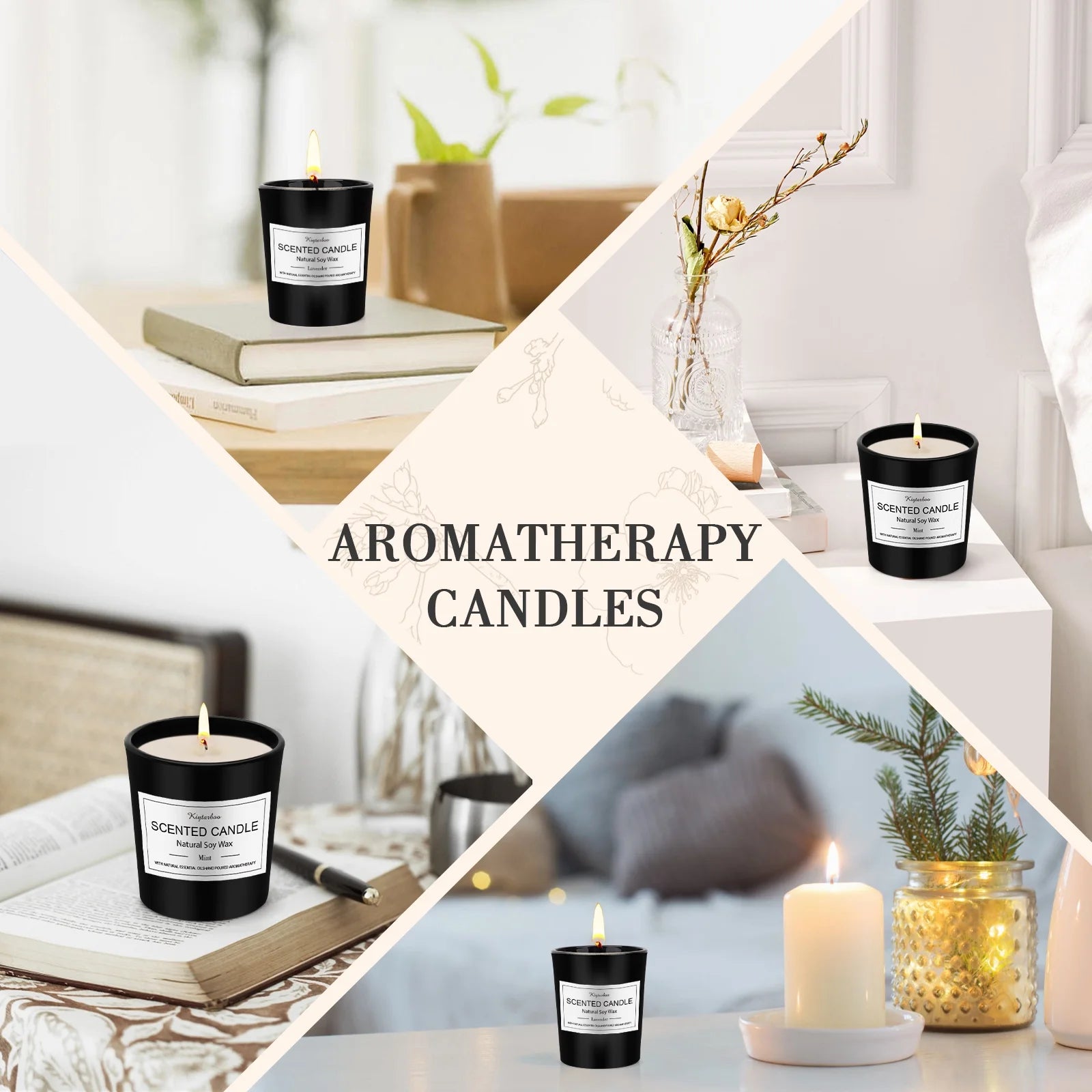 Scented Candles 12 Gift Sets for Women Natural Soy Wax Christmas Birthday Gift Candles Burning Time for 240H