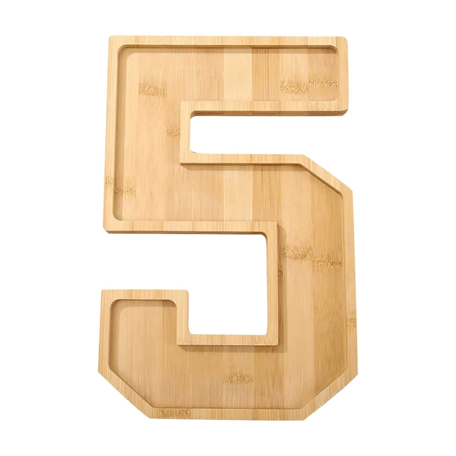 Wooden Charcuterie Number Fillable Board Box from 0 to 9, Fruit Cheese Platter Vegetable Food Dish, Reusable Serving Tray for Home Decor, Birthday Party Decorations